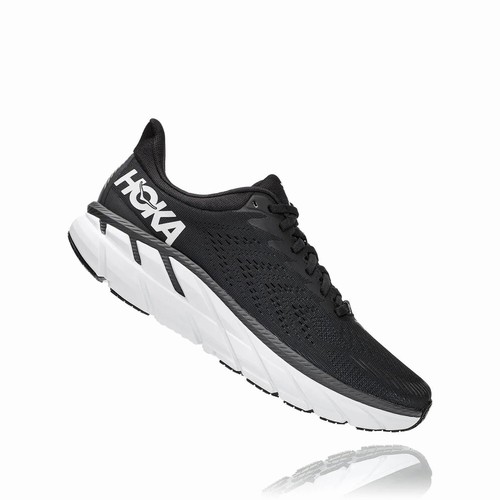 Hoka One One CLIFTON 7 Road Running Shoes For Men India Black IN-2937